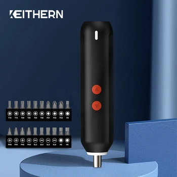 Набор от електрически отвертки KEITHERN с висок въртящ момент, акумулаторна отвертка, на литиева батерия, комбиниран комплект за ремонт на електрически инструменти 24 в 1