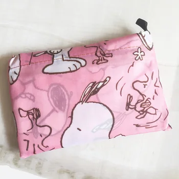 Найлон сгъваема чанта за пазаруване Снупи с дизайн за момичета и момчета, чанта на рамото, чанта за съхранение, еко-чанта, дамска чанта