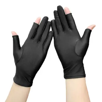 Нескользящие ръкавици с два пръста, дишащи ръкавици за шофиране, Колоездене, ръкавици без пръсти, тънки ръкавици със сензорен екран, Анти-UV Разтеглив