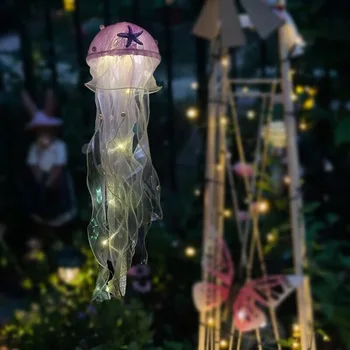 Нов DIY лампа във формата на медузи, фенер, Русалка, парти под формата на медузи, фенер, момичета щастливи под морска тематика, декор за парти в чест на рождения ден, подарък