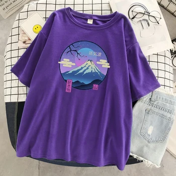 Нова лятна тениска с къс ръкав Mount Fuji Memorial, тениска в японски стил, дамски гореща разпродажба, брендовый топ с кръгло деколте, ежедневни облекла