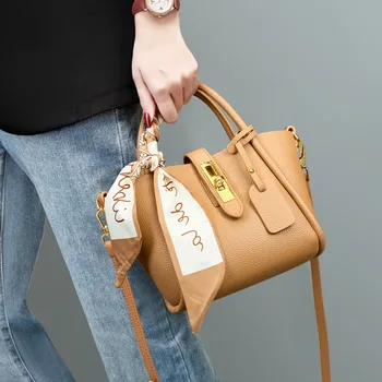 Нова чанта-скитник, модни луксозни чанти от естествена Кожа, дамски чанти джоб, чанта през рамо