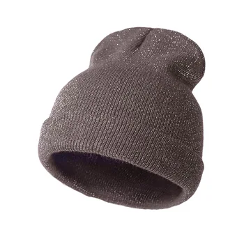 Новата есенно-зимна лъскава шапка-бини за риболов, бягане, мъже, жени, топла шапка, градинска ветрозащитная вязаная капачка