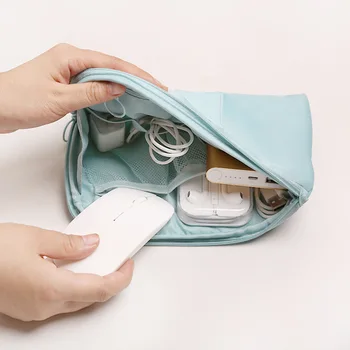 Новата Пътна Чанта за Преносим Малка Слушалка USB Кабел За Съхранение на Пътната Чанта-Органайзер Калъф За Притурка Козметични Аксесоари За Съхранение