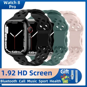 Новите умни часовници 8 Pro за мъже и жени, фитнес гривна, водоустойчив, с осветление за вдигане на ръцете, записывающий полезни силиконови умни часовници за Android и IOS