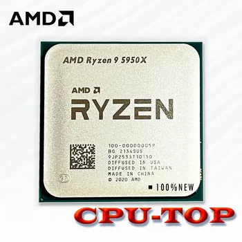 НОВИЯТ Процесор на AMD Ryzen 9 5950X R9 5950X 3,4 Ghz, 16 ядра, 32 Поток, процесор 7 НМ L3 = 64 М, 100-000000059, стандарт на цокъла за AM4