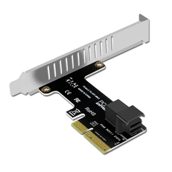 НОВОСТ-СФФ 8643 НА Pcie 3.0 4X/8X Карта адаптер с 2 порта U. 2 За Nvme SSD Конвертор Карта за Разширяване на твърдия диск За десктоп компютри