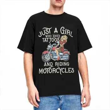 Новост, тениски за момичета-колоездачи и мотоциклетисти, памучен дамски тениски с къс ръкав Rider Motorbike