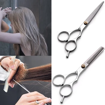 Ножица за изтъняване и подстригване на косата 5,5/6 инча, професионални фризьорски ножици за подстригване, почистването на коса, Подстригване на фризьор