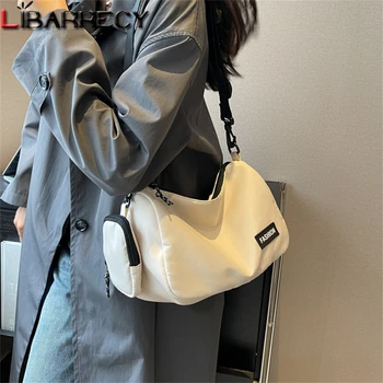 Обикновена Висококачествени холщовые дамски чанти през рамо, Лятна новост 2023, дамски чанти-месинджър, модни дамски студентски чанти, чанта