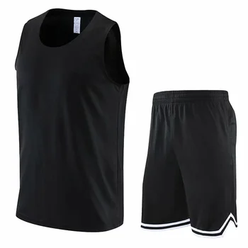 Обичай комплект баскетболни потници Мъжки дамски баскетболен форма на Дишане спортен костюм младежта тренировочная риза с къси Панталони, Спортно облекло