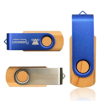 Обичай логото на Дървени Usb флаш устройство индивидуален метален 4 GB 8 GB 16 GB 32 GB 64 GB дървена флаш памет u-диск USB 2.0 memory stick подаръци