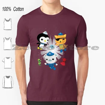 Октонавты, по местата! Тениска от 100% памук, с удобни висококачествени Octonauts Octonaughts Окто Kwazii Shellington
