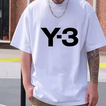 Оригиналната Просто тениска с принтом букви Y-3 с Високо Качество За мъже И момчета, Тениска с ръкави Оверсайз, Летен Топ от 100% памук Безплатна доставка