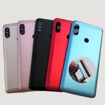 Оригиналът е за Xiaomi Redmi Note 5, делото на отделението за батерията + тава за SIM-карти + Странични бутони + Смяна на обектива флаш камери