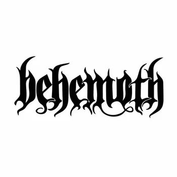 Ослепително дума Behemoth Автомобили стикер Украшение Vinyl стикер Красива стикер Автоаксесоари Черен/сребрист, 17 см * 7 cm