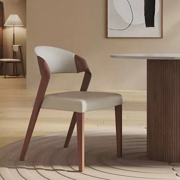 Офис стол за дневна в скандинавски стил с дървена облегалка, единична Стол за четене в дневната, Дизайн, Съвременни мебели Sedie Da Soggiorno