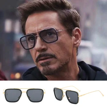 Очила Тони Старк, мъжки И Женски слънчеви очила, Очила за Железния човек, слънчеви очила в стил steampunk, мъжки слънчеви очила