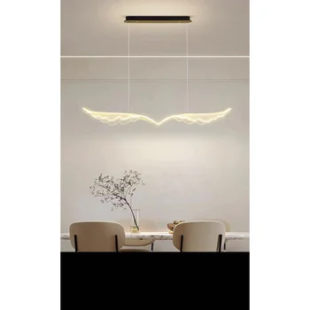 Полилеи led висящи лампи Art Modern simple wing ресторант crystal room decor кухня