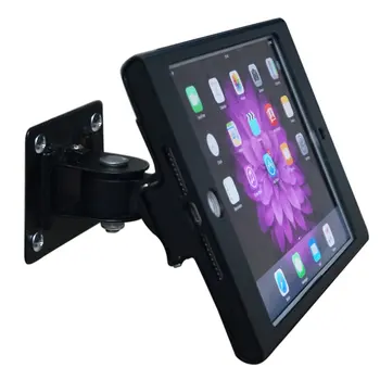 Поставка за таблет с ключалка, Стенен метален държач за Стена за дисплей за сигурност, регулиране на наклон на екрана на 360 градуса за iPad234 Mini4 Pro