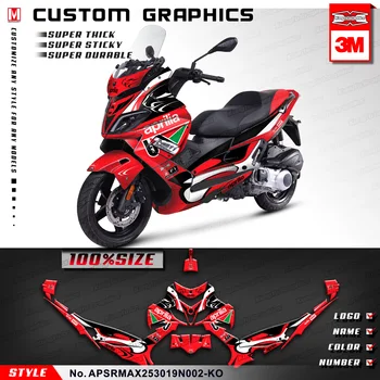 Потребителски етикети с графика КУНГ-ФУ, комплект винилови стикери, декорация за скутер или велосипед Aprilia SR MAX 250 300 2019 2020