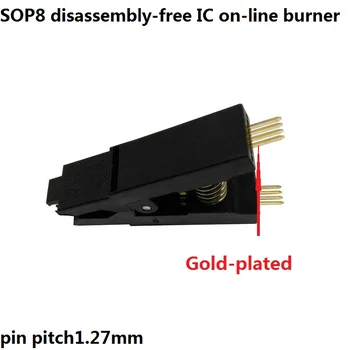 Премахване на SOP8-безплатно, IC Online, Премахване на горяща скоба-безплатно ФЛАШ тест, Четка за изгаряне на затягане, BIOS, Стъпка закрепване на горяща затягане 1,27 mm.