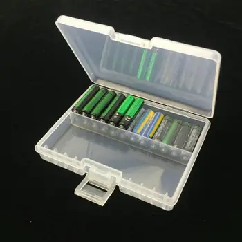 Преносим удобен 48 бр. кутия-органайзер за батерии тип АА ААА, пълно покриване, лесен твърд калъф за съхранение на акумулаторни батерии за хол