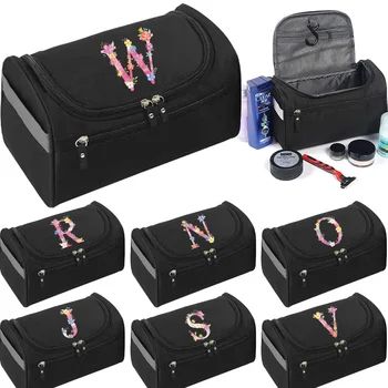 Преносими женски козметични водоустойчива чанта с цип, косметичка за багаж, Унисекс, висящ органайзер за необходими неща, пътна чанта за тоалетни принадлежности