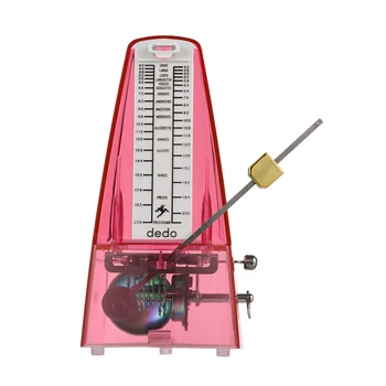 Прозрачен Механичен метроном с камбана Универсален часовников механизъм механизъм със силен звук Избор на честота Регулиране на скоростта за китари пиано, Барабан