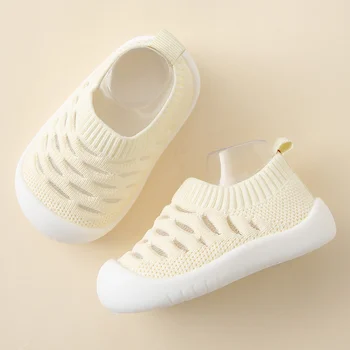 Пролет-есен нова дишаща детски обувки, модни удобна нескользящая обувки за ходене, ежедневни детски обувки
