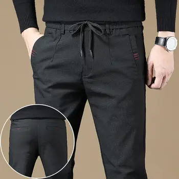 Пролет-лято ежедневни панталони мъжки в класически стил 2023, модерен бизнес приталенные директни памучни обикновена маркови панталони A311