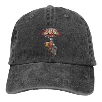 Промытая мъжка бейзболна шапка City Пазач, класически шапки за шофьори на камиони, шапка за татко, шапка за голф Rise of Kingdoms