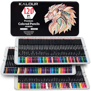 Професионален студентски молив за рисуване 120 цветни моливи Комплект за възрастни художници художествени принадлежности Набор от цветни моливи