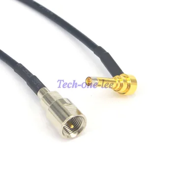 Радиочестотни кабели в събирането на FME от мъжете на мъжа MS156 90 градуса Конектор RA Коаксиален адаптер Свързващ кабел с косичкой 7,8 инча