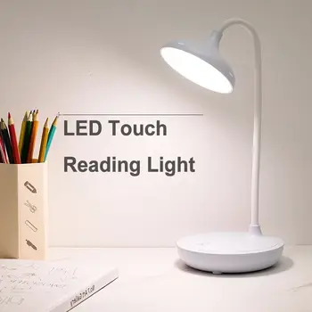 Регулируеми Стая Нощни Акумулаторни Настолни лампи USB батерии LED Сензорна Лампа за четене с регулируема яркост Настолна лампа