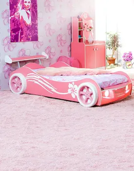 Розова Автомобили Легло, Спалня за Деца, фонови снимки за Момичета, реквизит за снимки, студиен фон 5x7 фута