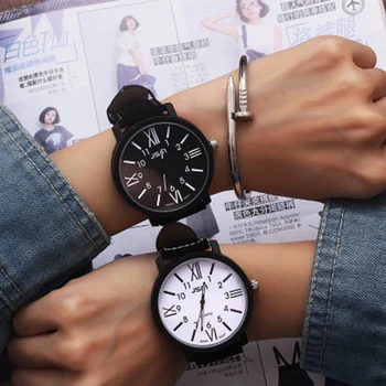Ръчен часовник за любителите на Мъжки Дамски часовник-гривна Дамски кварцов часовник Модни часовници Дамски часовници Чифт римски часа