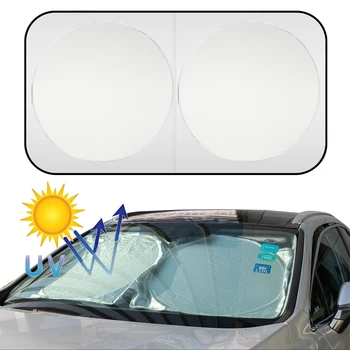 Сенника на предното стъкло на превозното средство с чанта за съхранение, козирка за защита от uv и прегряване, аксесоари за интериор на автомобила