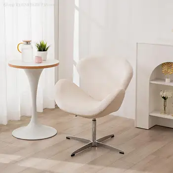 Скандинавски мързелив диван, дизайнерски стол Egg, скандинавски стол Тигър, въртящо се кресло за отдих в балкона, дизайнерски стол Eggshell