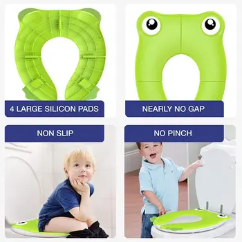  Складное седалка за приучения да гърне и обличане е Преносимо пътни настилки седалка за тоалетна за деца с чанта за носене Предпазва от разпространението на микроби