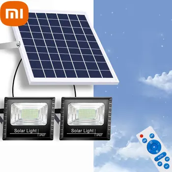 Слънчеви led външни прожектори Xiaomi, водоустойчив Слънчев отражател, прожектор, 170 led стенни осветителни тела, Слънчеви градински осветителни тела