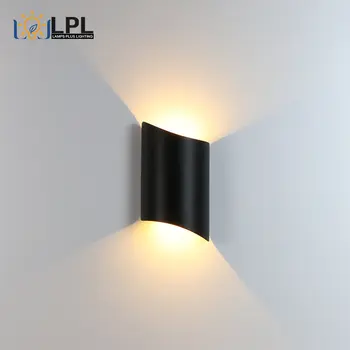 Стенен лампа 10 W LED IP65, уличен водоустойчив модерен стенен лампа за интериор и екстериор спални, декоративна лампа от алуминиева сплав