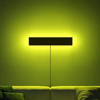 Стенен лампа Nordic RGB за декориране на всекидневна, цветни стенни лампи, спалня, трапезария, вътрешно осветление, стенни лампи, с дистанционно управление