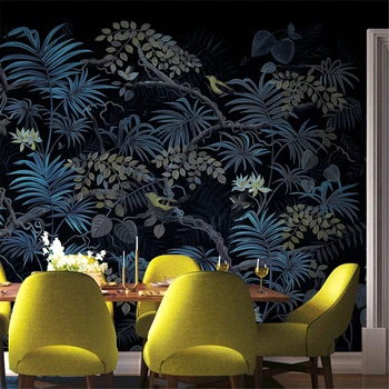 Стенни картини по поръчка от горски листа югоизточна Азия, тапети за хола, на дивана, на спалнята, на фона, 3D тапети, домашен декор