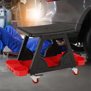 Табуретка механика Тежкотоварни прокатный столче за почистване на автомобили Авторемонтное седалка на колела за миене на коли Полиране проекти Автоочиститель