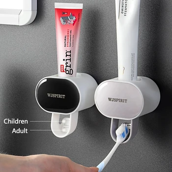 Творчески автоматичен опаковка на паста за зъби за деца, сокове за паста за зъби, пыленепроницаемая стенни поставки, комплект аксесоари за баня
