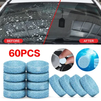Твърдо за пречистване на предното стъкло Авто Чистачки Шипучие хапчета 20/40/60 бр Стеклоомыватель за тоалетна Спрей за пречистване на Аксесоари за Автомобили