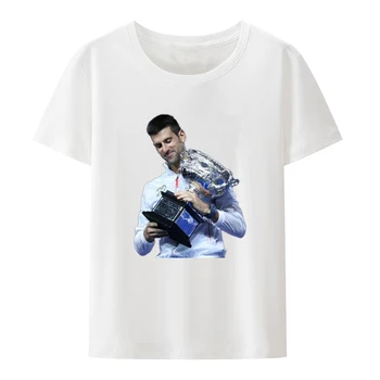 Тениска Novak Djokovic Moments Y2k Australian Open 2023, Хипстерская Мъжки Облекла в стил Koszulki Тениска за тренировки Roupas Masculinas