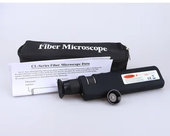 Точност ръководят оптичен микроскоп 400X за оптичен контрол ръчно с адаптери черен цвят 1.25 и 2.5 мм