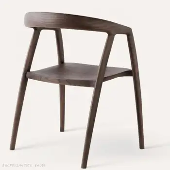 Трапезария стол от масивно дърво, скандинавски минималистичен модерен дизайнерски стол за офис, клуб, хостел, за кафе, чай с мляко, чисто Нов китайски стол
